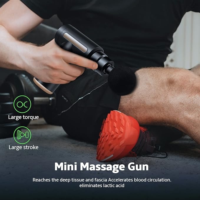 9ea01788b34ba48f593ced92750329f5 4 In 1 Massage Gun | Deep Tissue Percussion Massager With 4 Attachments | Handheld Electric Body Relaxation Therapy For - Image 2