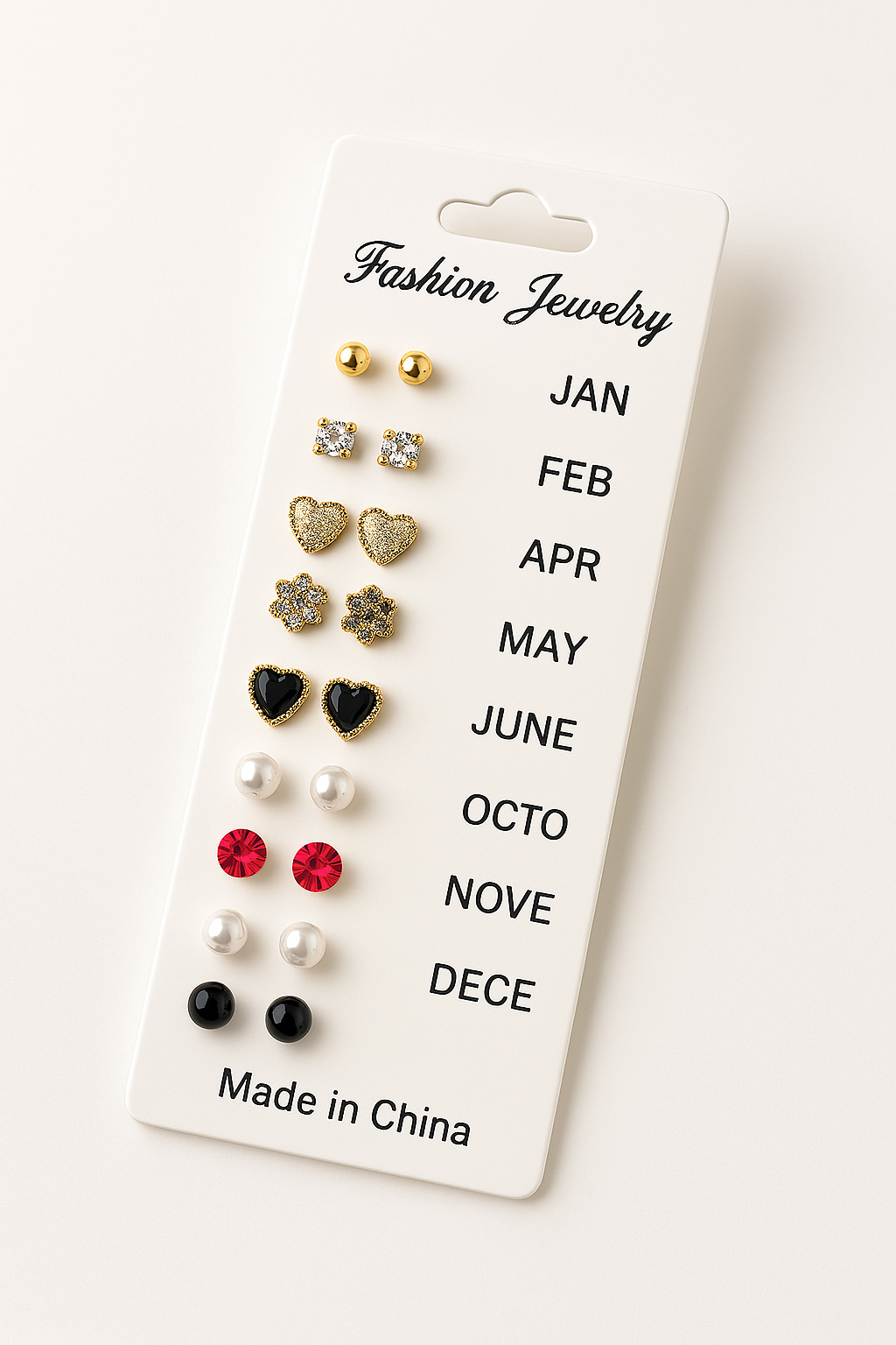 Copilot_20250821_144737 12 Pair Mixed Style Stud Earrings Set for Women – Golden Copper with Micro-Paved Cubic Zirconia – Trendy Fashion Jewelry - Image 2