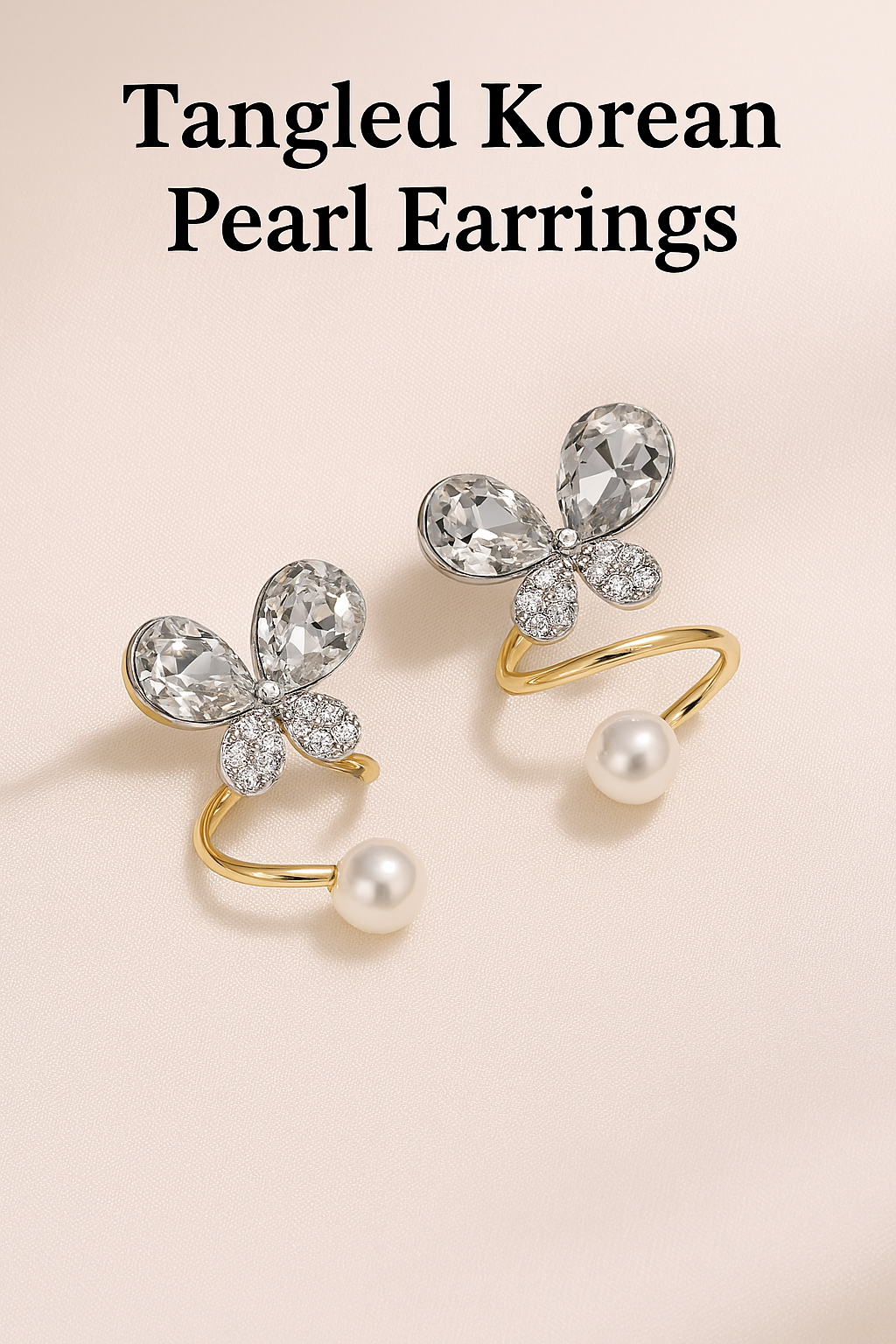 Copilot_20250822_101646 Tangled Korean Pearl Earrings – Golden Silver (PQT-994)
