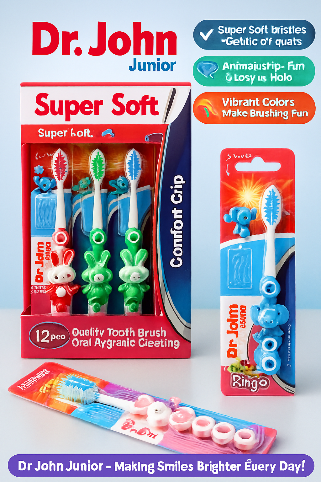 Copilot_20250827_115851 Dr. Jones Baby Teeth Brush – Pack of 3 | Soft Bristles | Gentle Oral Care for Infants and Toddlers (Random color) - Image 3