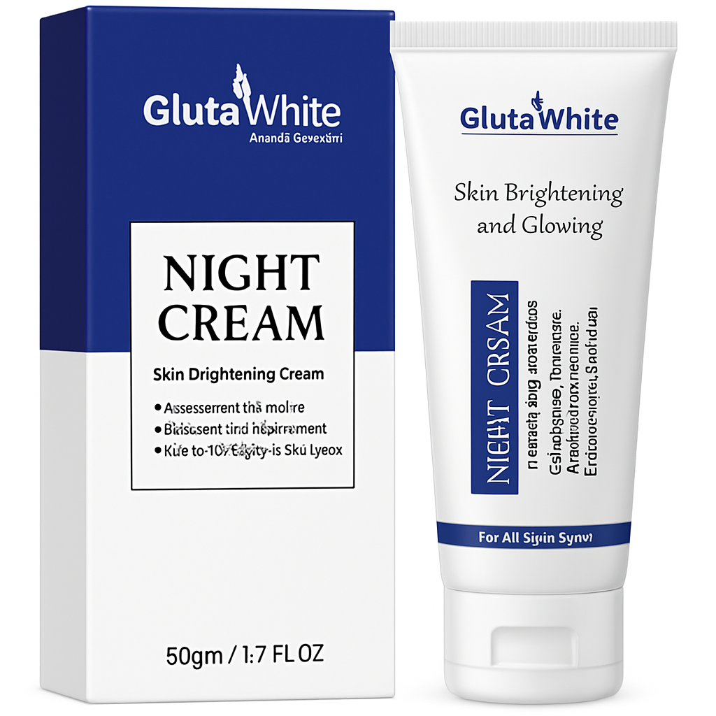 Copilot_20250902_102014 Gluta White Night Cream – Advanced Skin Brightening, Nourishing & Anti-Aging Formula (50ml)