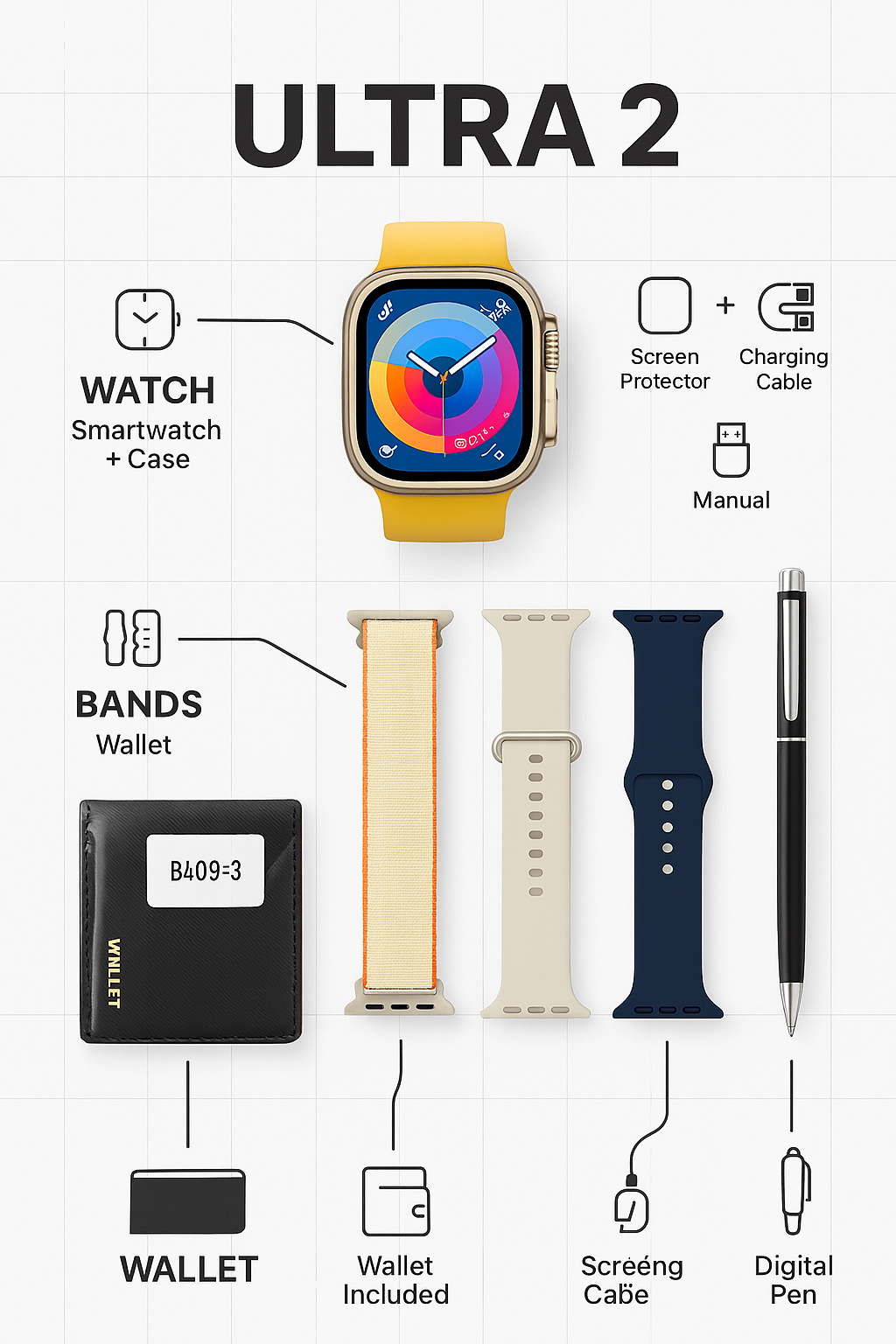 Copilot_20250905_122646 New Model S200 Smart Watch – Full Display with Original Strap, Wallet Feature & Protective Cover - Image 2