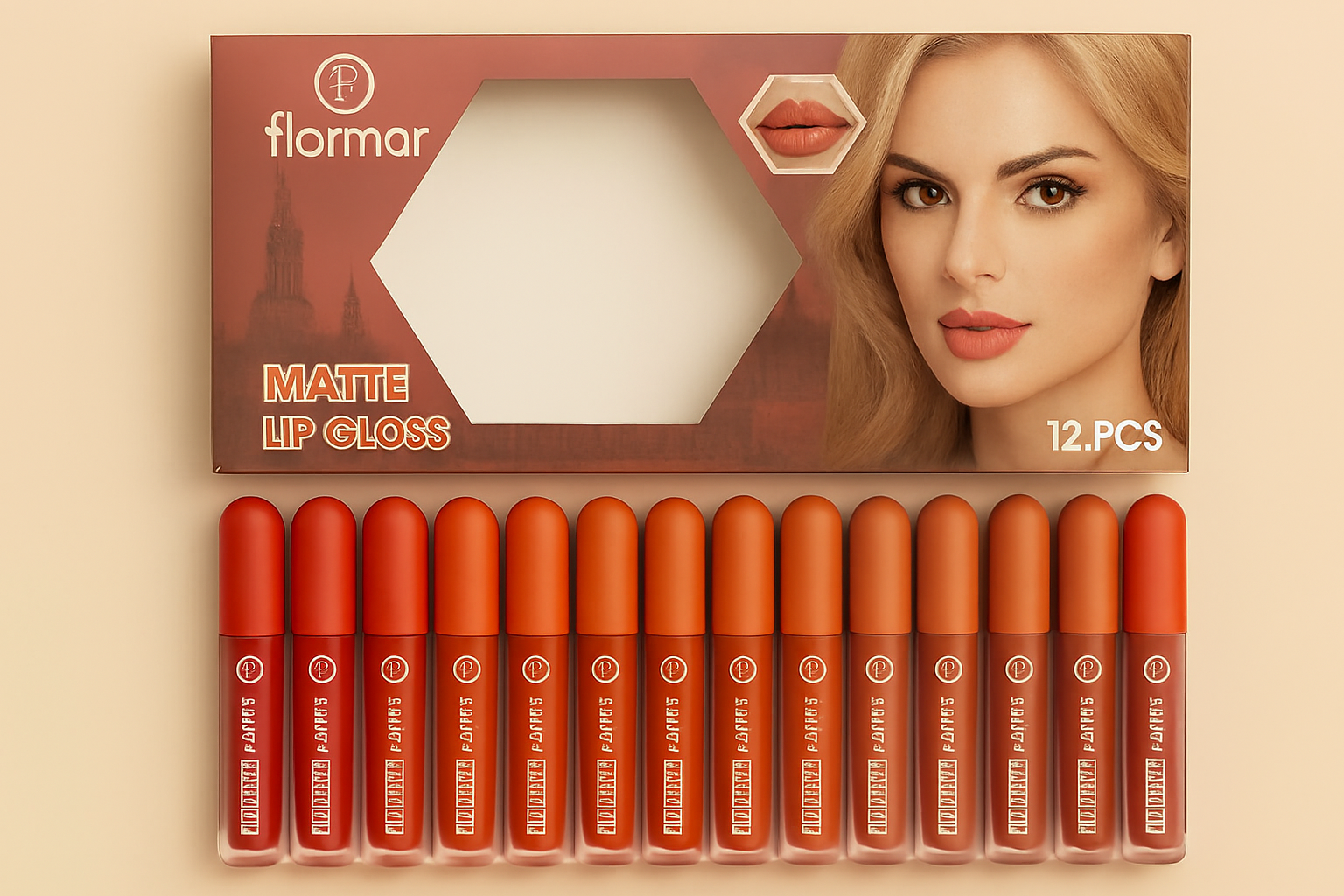 Copilot_20250905_172358 Nude Shades High Pigmented Lipgloss – Set of 6 & 12 Creamy Long-Lasting Glosses | Moisturizing, Smooth Finish &