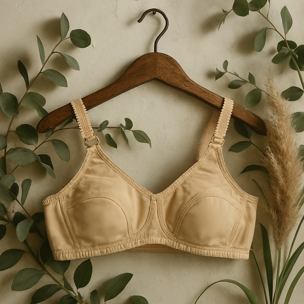 Copilot_20250908_121302 Cotton Plain Non-Padded Bra – Lightweight, Comfortable Everyday Wear (Sizes 32–42, Beige) - Image 2