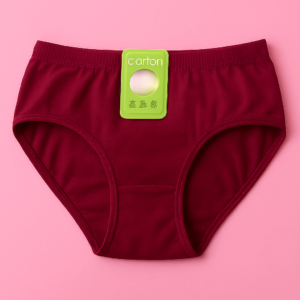 Jersey Plain Panty for Women – Soft, Lightweight & Comfortable Everyday Underwear, Breathable Jersey Fabric in Maroo