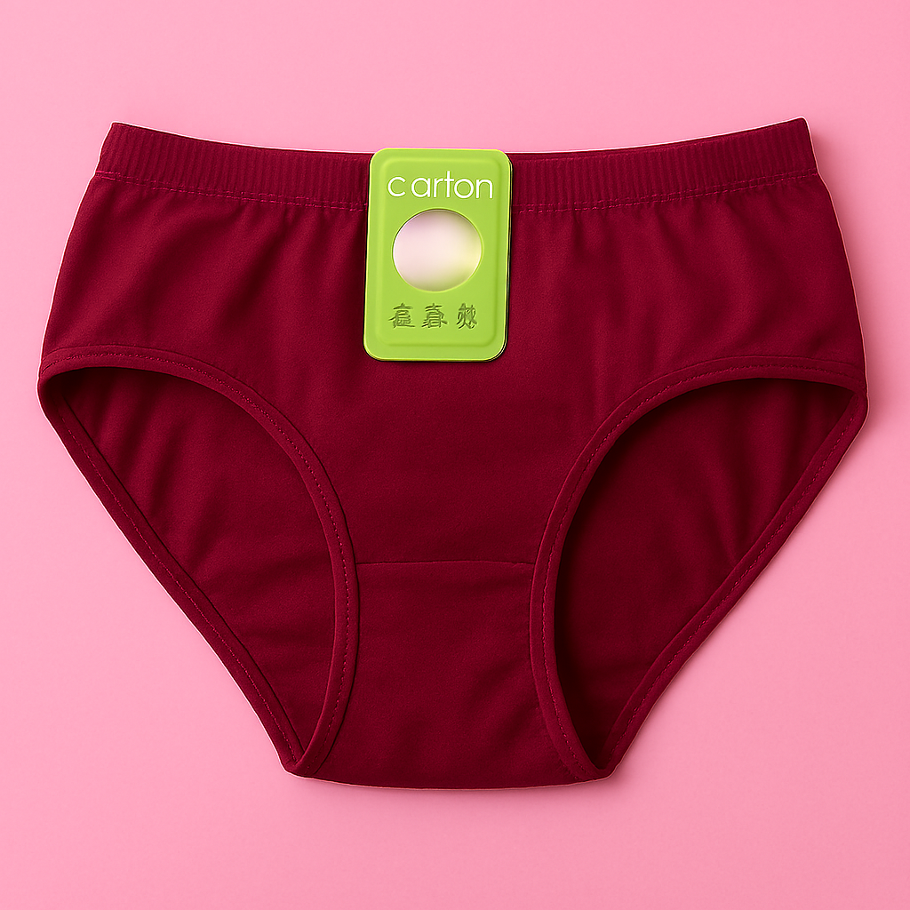 Copilot_20250909_174657 Jersey Plain Panty for Women – Soft, Lightweight & Comfortable Everyday Underwear, Breathable Jersey Fabric in Maroo