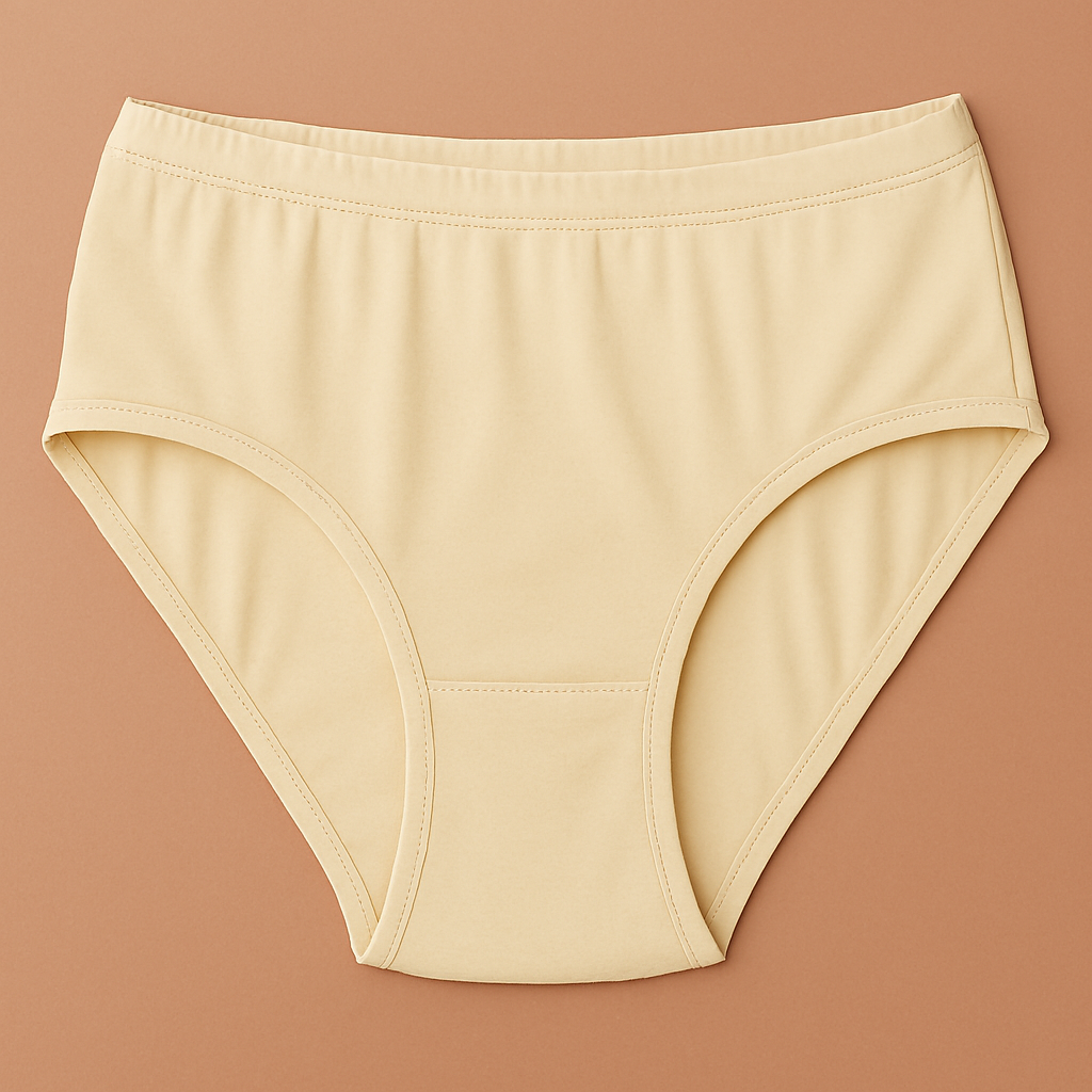 Copilot_20250911_113752 Malai Soft Fabric Underwear for Women – High Quality, Comfortable & Lightweight Everyday Panty in Skin Color, Sizes