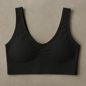 Ladies Air Bra – Soft Jersey Fabric, Plain Non-Padded Design, Comfortable & Lightweight Everyday Wear Lingerie in Bl