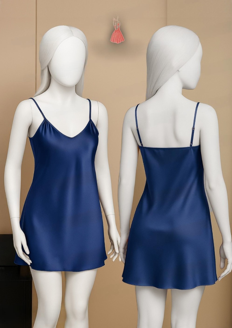DeWatermark.ai_1756363848636 Satin Slip Dress – Sleeveless Camisole with Adjustable Thin Straps | Free Size - Image 4