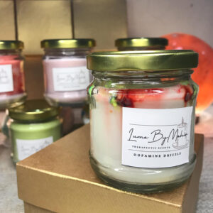 Dopamine Drizzle | Dopamine in Every Flick โ Handmade Fresh Floral Soy Wax Candle - 100 gram