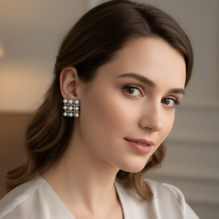 Gemini_Generated_Image_4cgtn4cgtn4cgtn4_cleanup Pearl Square Korean Earrings – Elegant Women’s Fashion Jewelry in Silver and Golden Colors PJT-106 - Image 5