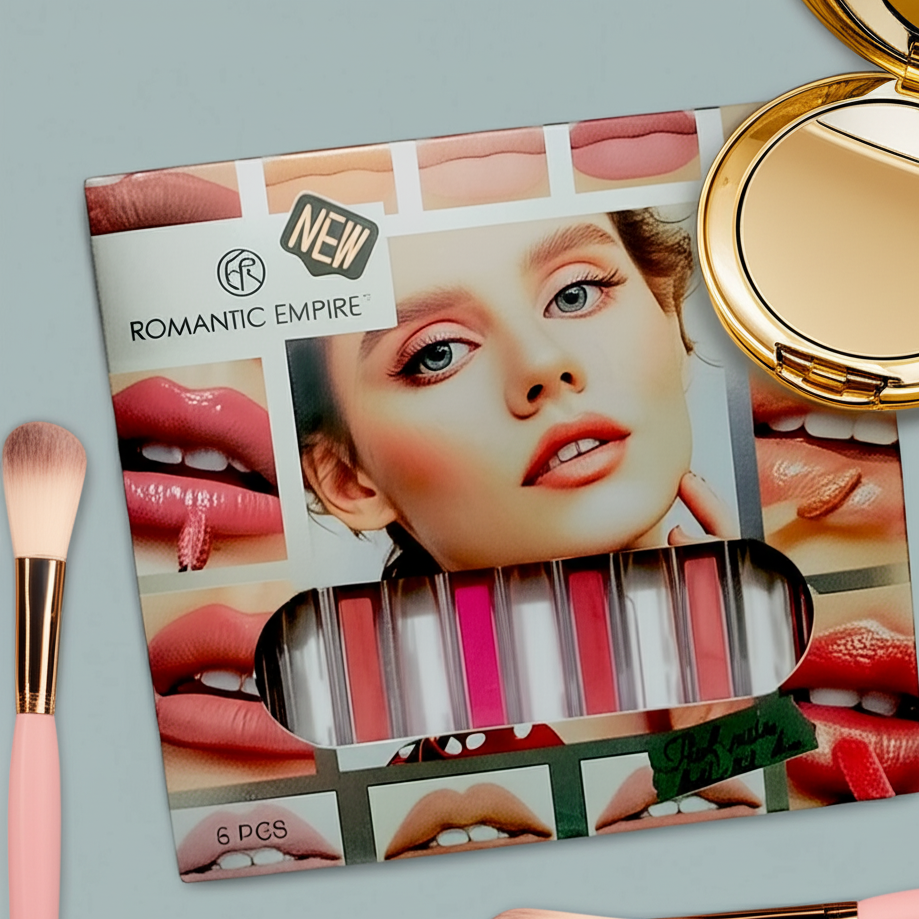 Gemini_Generated_Image_6witd26witd26wit 6-Piece Matte Lip Gloss Set – , Waterproof Lip Color Kit for All-Day Wear P - Image 2