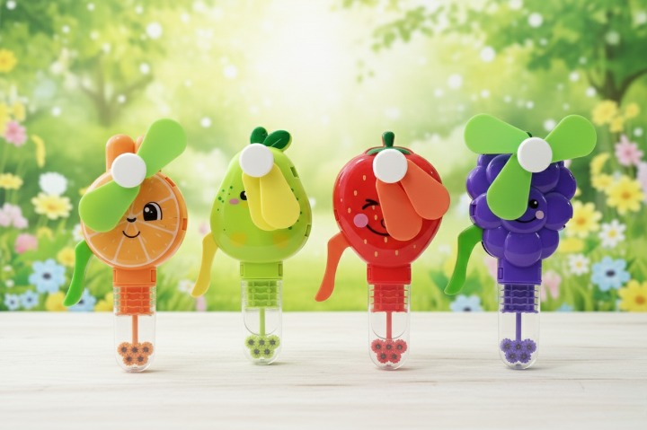 Gemini_Generated_Image_agcyctagcyctagcy_cleanup Handheld Fruit Shape Toy Fan for Kids – Cute Cartoon Design, Safe Soft Blades, Portable Mini Fan for Summer Play & C