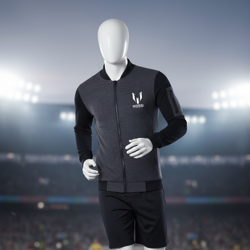 Gemini_Generated_Image_l1qfrol1qfrol1qf New Winter Collection Charcoal Grey Messi Printed Zipper Jacket for Men & Boys – Premium French Fleece, Smart Fit, S - Image 3