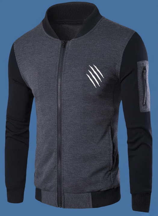 Gemini_Generated_Image_lyilwdlyilwdlyil_cleanup New Winter Collection Charcoal Grey Printed Zipper Jacket for Men & Boys – Premium French Fleece, Smart Fit, Stylish - Image 2