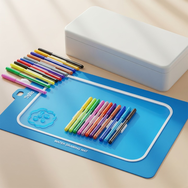 Gemini_Generated_Image_qj9ls3qj9ls3qj9l_cleanup Reusable Water Drawing Mat for Kids – Educational Alphabet & Number Learning Toy with Magic Pens - Image 2