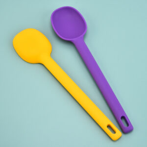 1 Piece Serving Spoon Long Handle Silicone Stirring Spoon High Temperature Resistant Anti-scald Soup Spoon Large Size Se