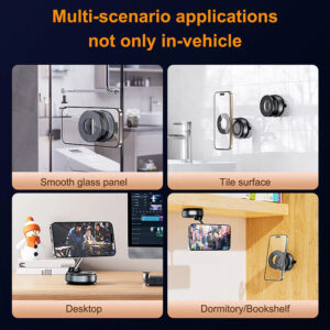 Adjustable Mobile Suction Holder โ Strong Grip Phone Mount for Car, Desk, Kitchen & Bedside Use