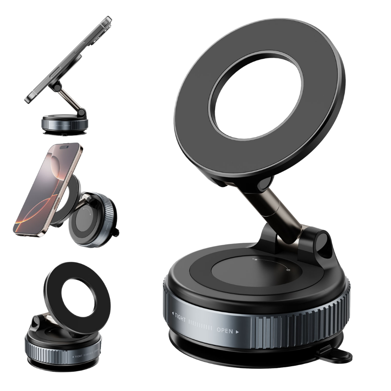 Hca25baa065214ebbbfda0272760d1ea4P Adjustable Mobile Suction Holder – Strong Grip Phone Mount for Car, Desk, Kitchen & Bedside Use - Image 4