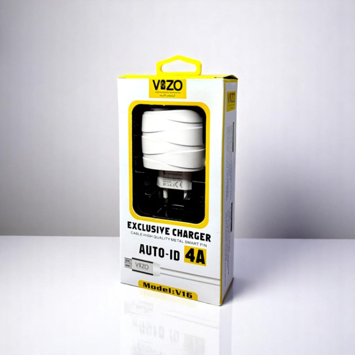 Img-16-1536x1536_cleanup Vizo V16-Type-C – 4A Smart Fast Charger (3 USB Ports + Built-in Type-C Cable) | Best Quality Type-C Charger For Android