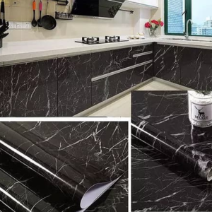 Self-Adhesive Kitchen Marble Sheet- Waterproof Heat Resistant Sheet for Living Room, Bathroom, Kitchen Countertops, Wall