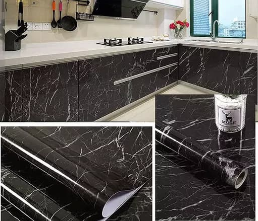 Self-Adhesive Kitchen Marble Sheet- Waterproof Heat Resistant Sheet for Living Room, Bathroom, Kitchen Countertops, Wall