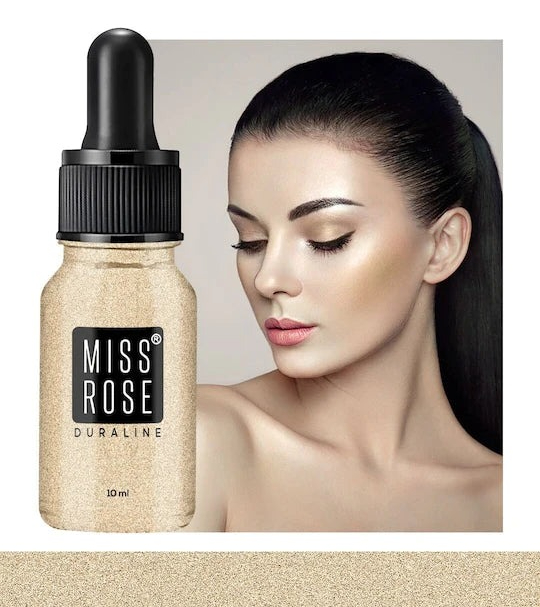 1 Piece Miss Rose High Beam Liquid Highlighter – Radiance in Every Drop! 10ml - Silver