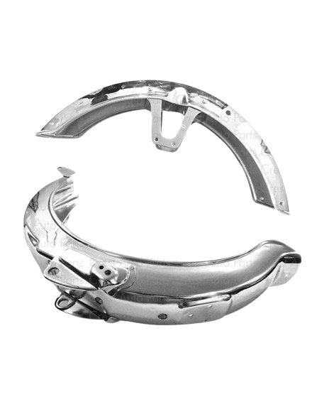 Mudguard Front & Back Set 70CC Motorcycle Metal Chrome Material Front Back Mudguard Set