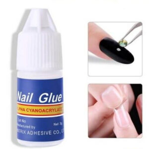 Pack of 5 – Strong Nail Glue for Nail Art, Decorations & Artificial Nails – Quick-Drying Adhesive for Press-Ons, Nai