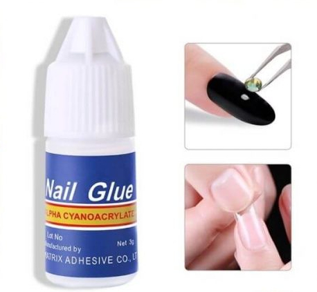 Pack of 5 – Strong Nail Glue for Nail Art, Decorations & Artificial Nails – Quick-Drying Adhesive for Press-Ons, Nai