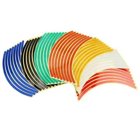 Universal Reflective Wheel Stickers Set | Rim Stripe Decal Tape – Reflective Rim Tape | Wheel Stripe Decal Trim For Moto