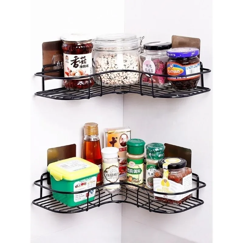 S32c2c030b1c54eb397b8877296b04f26S.jpg_ Metal Corner Rack For Bathroom & Kitchen | Bathroom Metal Shelf Organizer | Storage Rack Corner Frame Shampoo Storag - Image 2
