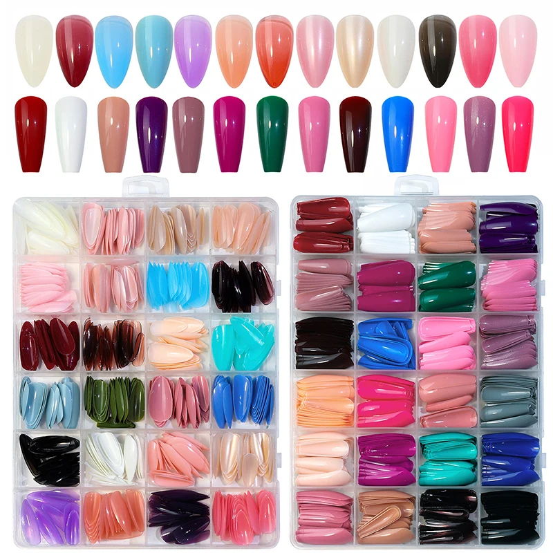 S66c68d145e544bdf8263576ab437445bk 288 PCs Colorful Nails Box| ABS Plastic | Nail Shaper Set (Random Color)