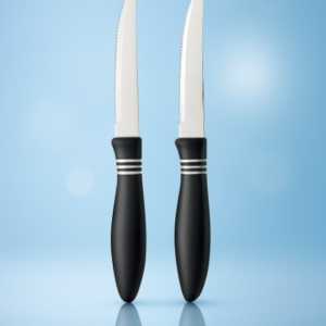 2 Pcs Concord Stainless Steel Kitchen Knife – Multipurpose Table Knife with Serrated Edge, 12 cm (Random color)