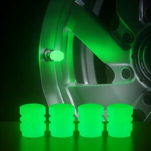 Luminous Valve Motorcycle Bicycle Bike Car Wheel Tyre Hub Cap Fluorescent Night Glowing Luminous Valve Stem Caps Decor (