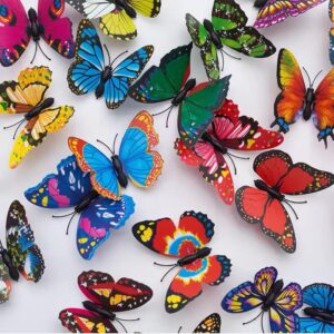Pack of 6 3D Simulation Butterfly Fridge Magnet Decoration Craft buterfly magnets Butterfly Picks Ornaments Wall Decor (