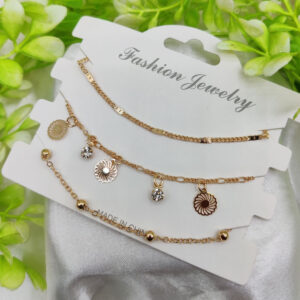Imported Triple-Layered Adjustable Bracelet Set | Best Quality Artificial Bracelet For Girls & Women | Bracelet For