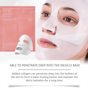 1 Pc Bio-Collagen Real Deep Mask, Hydrating Over Night, Facial Sheet Mask, Pore Minimising, Firming, Collagen Mask, Hydr