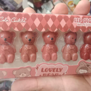 Pack Of 05 Matt Teddy Bear Lip Gloss | Lip Gloss For Girls | Lip Gloss For Women | Best Quality Lip Gloss ( Random Shade