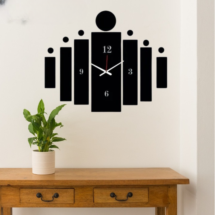 3d Tile Wall Clock | Wooden Tile Wall Clock Frame wall Art | Wall decoration | Decor For Home Wall Decoration Attractive