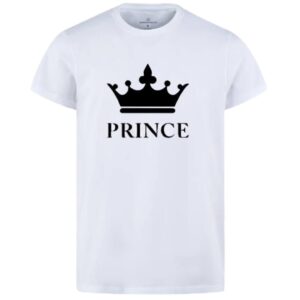 Combo Of Prince & Princes Style White T-Shirt with Cute Design - Prince & Princess Design T-Shirts – Best Qualit