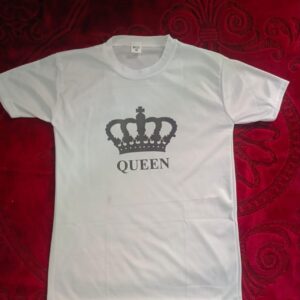 King & Queen Style White T-Shirt - King & Queen Design T-Shirts โ Best Quality T-Shirts For Girls | T-Shirt For
