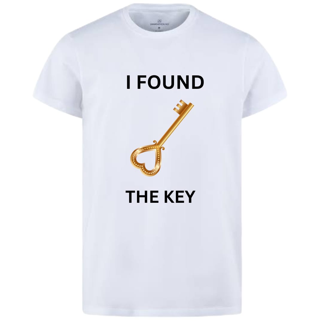 Combo Of My Heart & The Key Style White T-Shirt with Cute Design - Heart & key Design T-Shirts – Best Quality T-