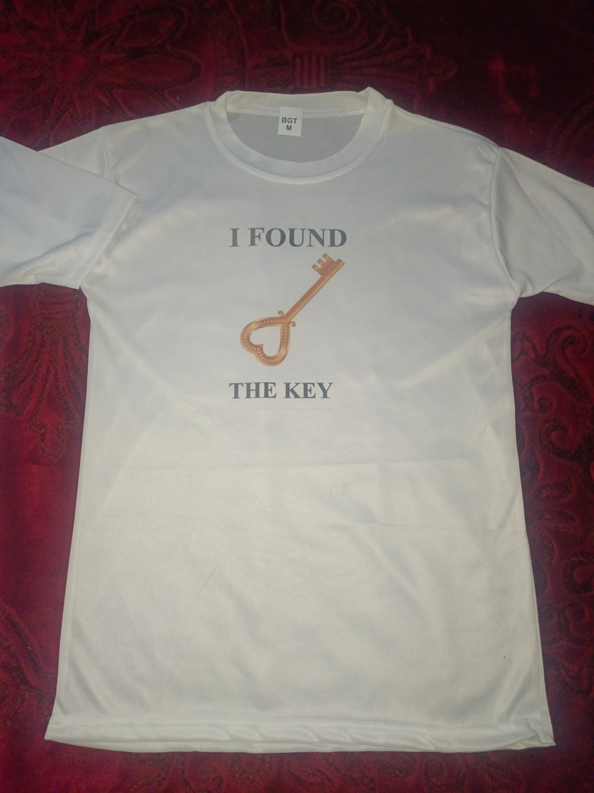 The Key & My Heart Style White T-Shirt - Key & Heart Design T-Shirts – Best Quality T-Shirts For Girls | T-Shirt