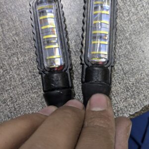 Universal LED Turn Signal Indicator | Dual Color (Yellow & White) | Waterproof & Flexible | For 70cc, 125cc &