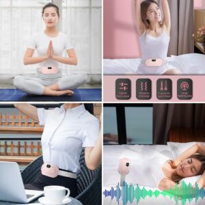 Digital Period Pad Heating And Vibrating For Healing Period Cramps β Womenβs Care Pin Relief With 3 Heat Levels And 4 Mo