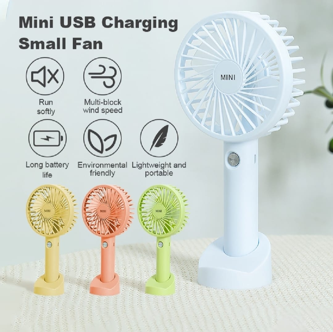 WhatsApp-Image-2025-04-09-at-11.08.35-AM-1 Portable USB Rechargeable Fan | Handheld 3 Speed Strong Wind Electric Small Mini Cooling Fan (random color) - Image 3