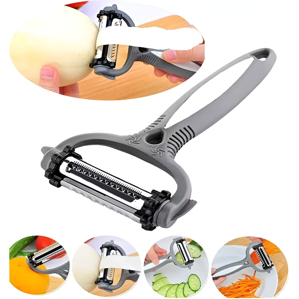 3-in-1 Vegetable Peeler Cyclone Knife – Roto Peeler | Multifunctional kitchen tool designed for multiple peeling ( rando