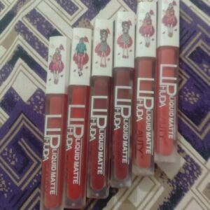 6-Piece Matte Lip Gloss Set – Multicolor Shades, Long-Lasting Liquid Formula, Velvet Finish - Random Shades (without box