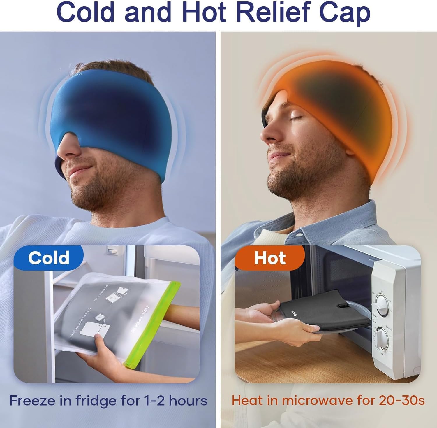WhatsApp-Image-2025-05-08-at-3.07.36-PM Headache Relief Hat for Migraine Relief, Tension, One Size Fits All Headache Cap with Reusable Ice Gel Pack for Puffy Ey - Image 4